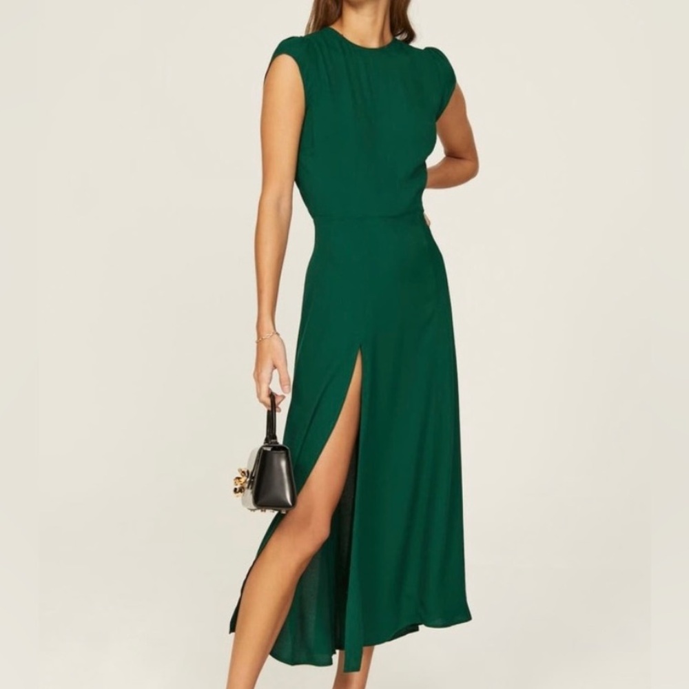 Reformation Gavin Dress in green
